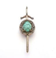 Vintage Miracle Sword And Shield Scottish Celtic Style Brooch