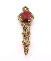 Vintage Miracle Zoomorphic Scottish Style Faux Gem Set Kilt Pin Style Brooch