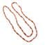 Vintage Mock Wood Plastic Beaded Retro Pop Design Rope length Necklace