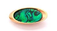 Vintage Modernist Style Abalone Shell Design Brooch