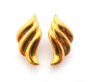 Vintage Napier Abstract Curves Design Clip On Earrings