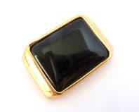 Vintage Napier Black Lucite Set Modernist Geometric Retro Design Brooch