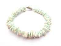 Vintage Pale Mint And White Shell Chip Boho Bracelet