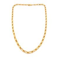 Vintage Pierre Cardin Gold Plated Figaro Style Chain Matinee Length Necklace