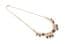 Vintage Purple And Clear Rhinestone Set Geometric Design Eloxal Metal Choker Necklace