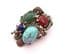 Vintage Rare Miracle Sea Life Design Faux Gem Brooch