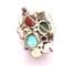 Vintage Rare Miracle Sea Life Design Faux Gem Brooch
