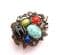 Vintage Rare Miracle Sea Life Design Faux Gem Set Brooch