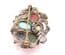 Vintage Rare Miracle Sea Life Design Faux Gem Set Brooch