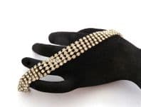 Vintage Rhinestone Set Four Row Design Bracelet