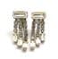 Vintage Rhinestone Set Triple Drop Statement Design Screw Back Earrings