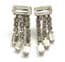 Vintage Rhinestone Set Triple Drop Statement Design Screw Back Earrings