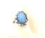 Vintage Sarah Coventry Faux Blue Star Sapphire Adjustable Size Glass Ring