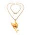 Vintage Sarah Coventry Golden Dove Bird Design Pendant And Necklace Chain