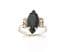 Vintage Sarah Coventry Monochrome Black Navette And Clear Rhinestone Set Adjustable Size Dress Ring