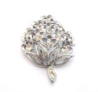 Vintage Sarah Coventry Rhinestone Detailed Floral Bouquet Design Brooch
