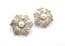 Vintage Sarah Coventry Silvery Sunburst Design Clip On Retro Earrings