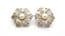 Vintage Sarah Coventry Silvery Sunburst Design Clip On Retro Earrings
