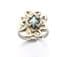 Vintage Scottish Celtic Style Blue Gem set Adjustable Size Ring