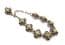 Vintage Scottish Celtic Style Faux Connemara Marble Cross Design Adjustable Length Bracelet By Mirac
