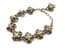 Vintage Scottish Celtic Style Faux Connemara Marble Cross Design Adjustable Length Bracelet By Mirac