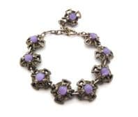 Vintage Scottish Celtic Style Purple Cross Design Adjustable Length Bracelet By Miracle