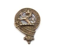 Vintage Scottish Clan Fide Et Fortitude Design Mid Century Brooch