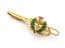 Vintage Scottish Style Enamel Detailed Thistle Flower Design Tie Slide