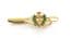Vintage Scottish Style Enamel Detailed Thistle Flower Design Tie Slide