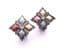 Vintage Scottish Style Faux Gem Set Clip On Earrings