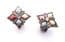 Vintage Scottish Style Faux Gem Set Clip On Earrings