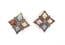 Vintage Scottish Style Faux Gem Set Clip On Earrings