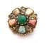 Vintage Scottish Style Faux Gemstone And Celtic Knot Work Design Brooch