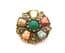 Vintage Scottish Style Faux Gemstone And Celtic Knot Work Design Brooch