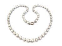 Vintage Single Row Rhinestone Studded Choker Length Necklace