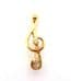 Vintage Small And Dainty Attwood And Sawyer Crystal Rhinestone Musical Note Brooch