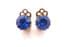 Vintage Small And Dainty Blue Rhinestone Clip On Earrings