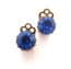 Vintage Small And Dainty Blue Rhinestone Clip On Earrings