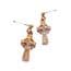 Vintage Small And Dainty Bronze Celtic Cross Design Earrings By Sea Gems On Original Header Card