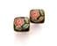 Vintage Small And Dainty Cloisonne Enamel Butterfly And Flower Design Earrings