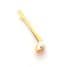 Vintage Small And Dainty Faux Pearl Detailed Golf Club Design Brooch