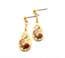 Vintage Small And Dainty Floral Drop Design Earrings By Fish And Crown