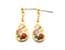 Vintage Small And Dainty Floral Drop Design Earrings By Fish And Crown