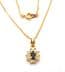 Vintage Small And Dainty Rhinestone Set Floral Design Pendant Choker Necklace