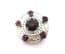 Vintage Small And Dainty Scottish Style Faux Amethyst Rhinestone Thistle Detailed Brooch