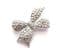 Vintage Small And Dainty Stay Bright ' Staybrite ' faux marcasite Bow Design Brooch