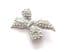 Vintage Small And Dainty Stay Bright ' Staybrite ' faux marcasite Bow Design Brooch