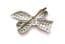 Vintage Small And Dainty Stay Bright ' Staybrite ' faux marcasite Bow Design Brooch