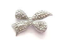 Vintage Small And Dainty Stay Bright ' Staybrite ' faux marcasite Bow Design Brooch