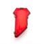 Vintage Small Art Deco Era Red Mirror Glass Style Dress Geometric Design Dress Clip